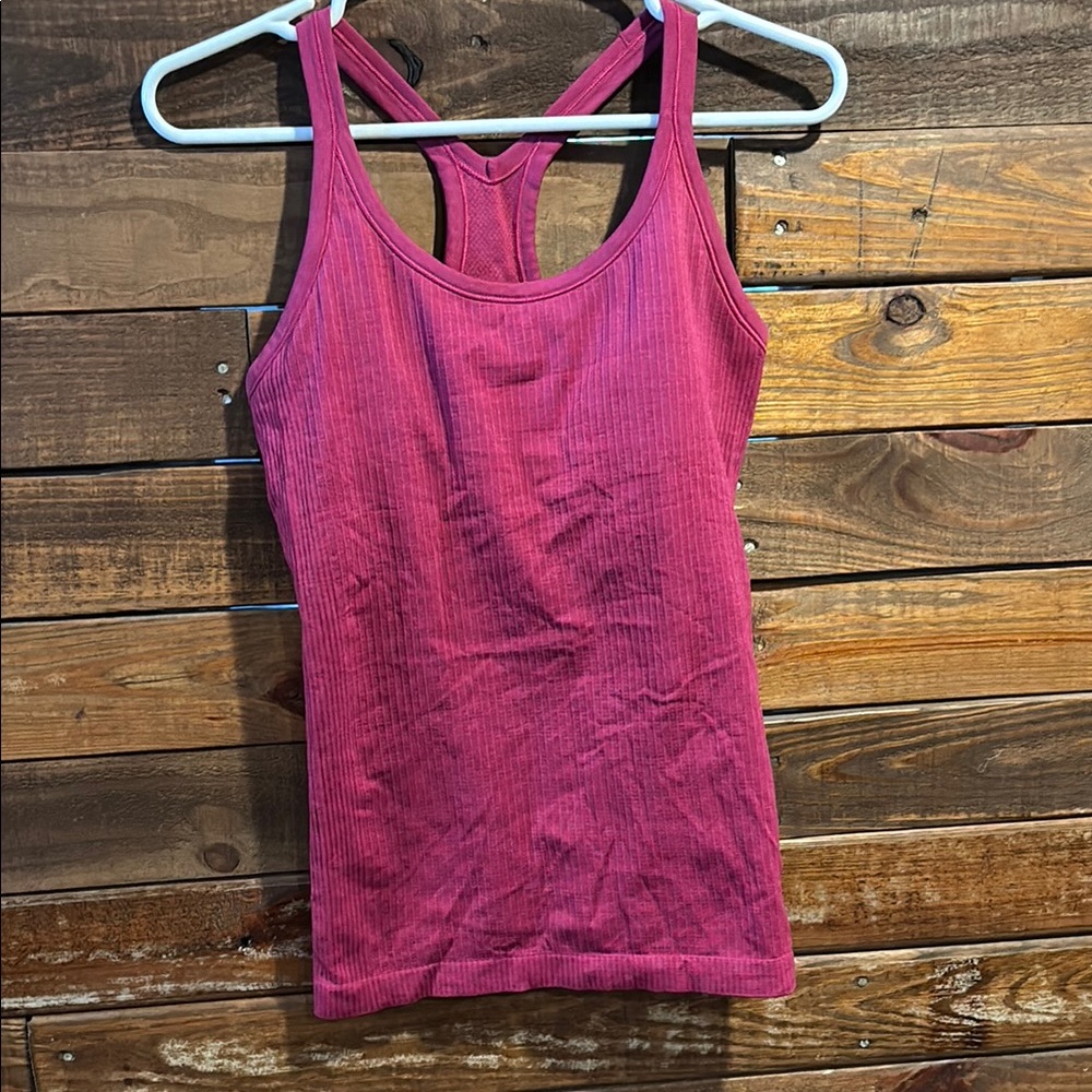Lululemon Athletica Pink Fitted Tank Top